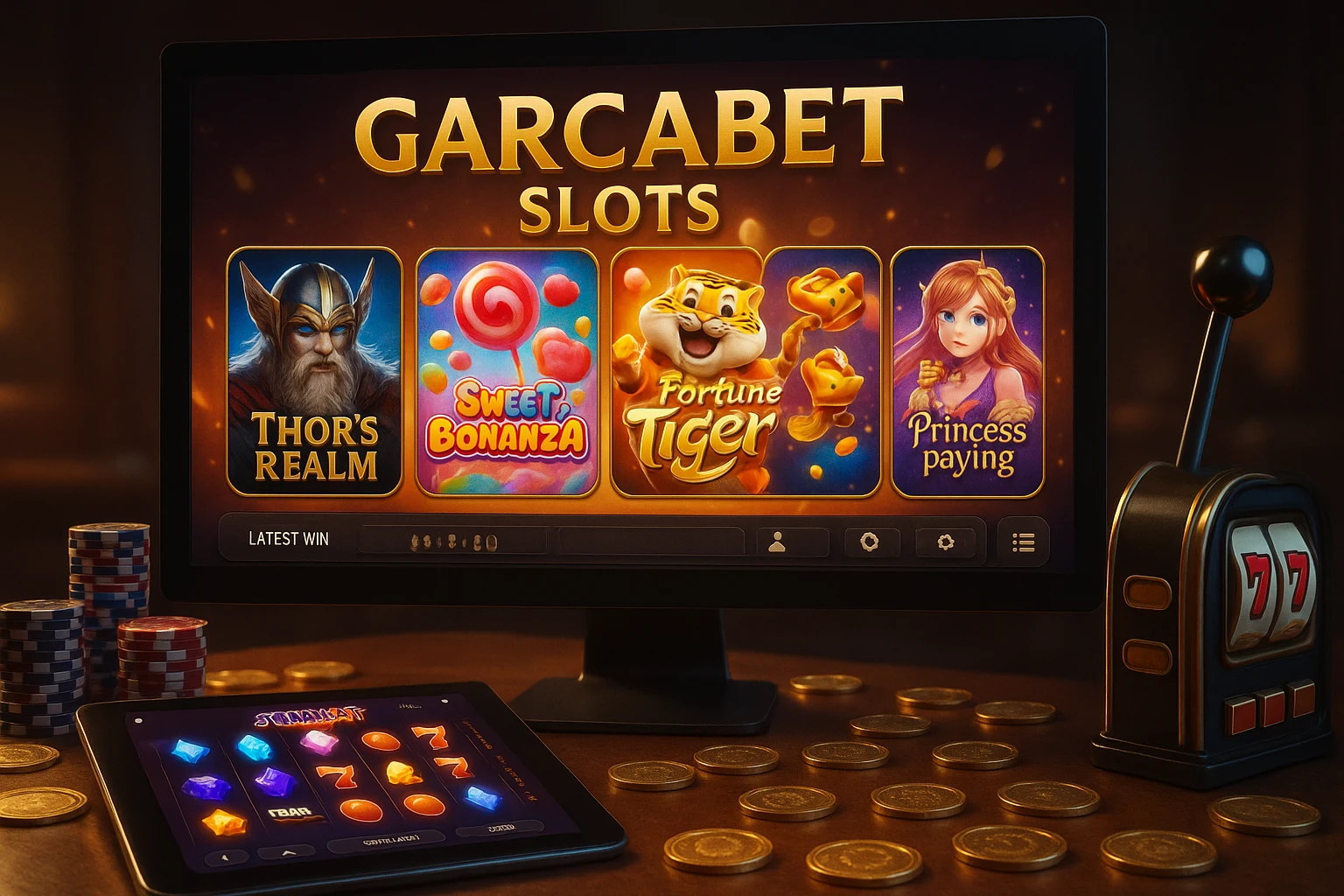 Explore o mundo das slot machines no GARCABET Casino